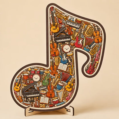 🎼⌛Limited-time offer-Wooden Musical Note Jigsaw Puzzle
