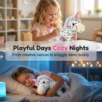 🦄50% OFF🔥DIY Color-In Unicorn Plush Toy Kit