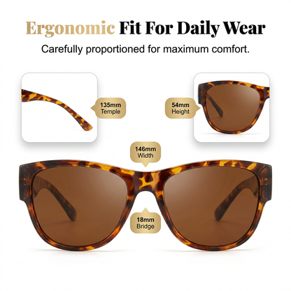 🕶️👓 50% OFF! Attention, glasses wearers: these oversized sunglasses slide right over your own glasses and make you look like a movie star—no expensive clip-ons, no fiddling with lenses!