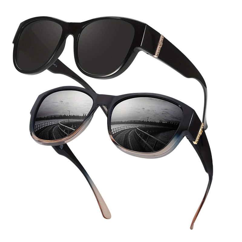 🕶️👓 50% OFF! Attention, glasses wearers: these oversized sunglasses slide right over your own glasses and make you look like a movie star—no expensive clip-ons, no fiddling with lenses!