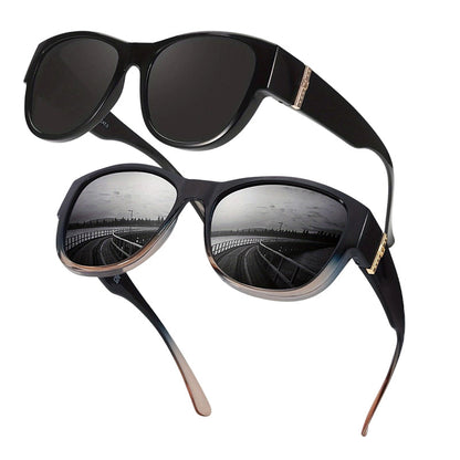 🕶️👓 50% OFF! Attention, glasses wearers: these oversized sunglasses slide right over your own glasses and make you look like a movie star—no expensive clip-ons, no fiddling with lenses!