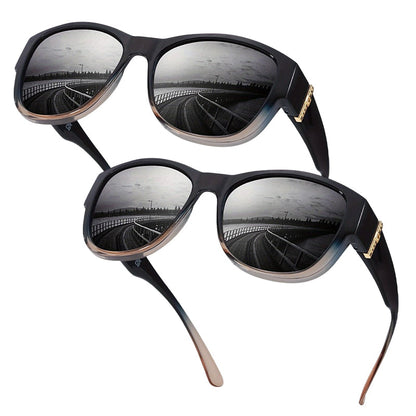 🕶️👓 50% OFF! Attention, glasses wearers: these oversized sunglasses slide right over your own glasses and make you look like a movie star—no expensive clip-ons, no fiddling with lenses!