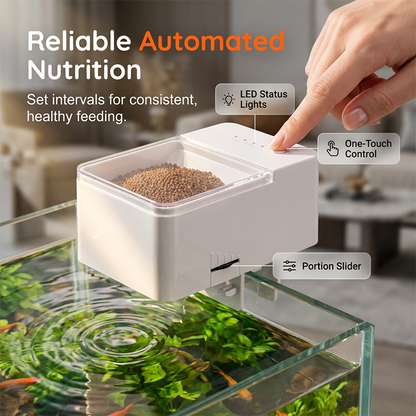 😴➡️🐠 Auto Fish Feeder – Built-in Timer, Perfect for Busy Owners | Up to 30 Days 🗓️