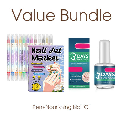 🌸 50% OFF NOW! 🌸Dual-Tip Nail Art Marker Pen Set