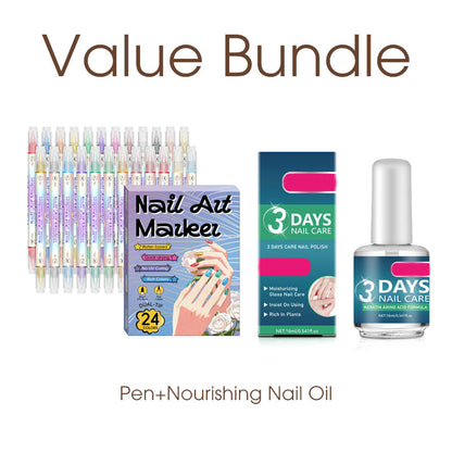 🌸 50% OFF NOW! 🌸Dual-Tip Nail Art Marker Pen Set