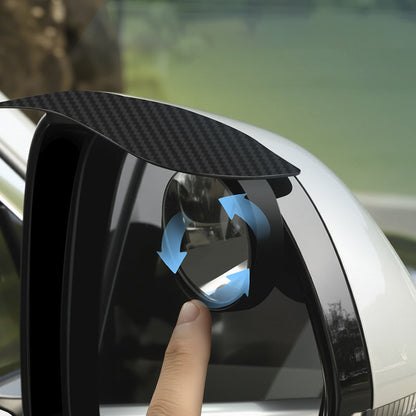 Adjustable Blind Spot Mirrors with Rain Visor