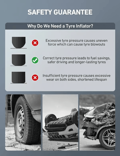 ✨50% OFF🔧 Digital Tyre Pressure Gauge & Inflator: ±1% Accuracy, 4 Units, Brass & Steel