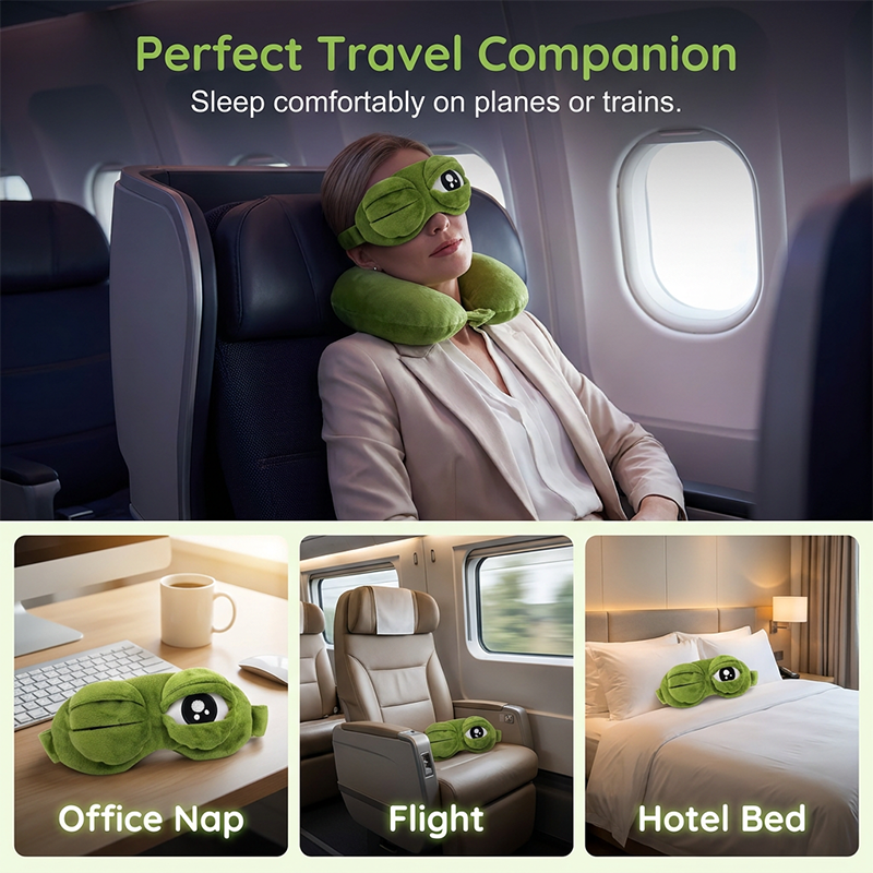 Funny 3D Frog Sleep Eye Mask🐸🤣