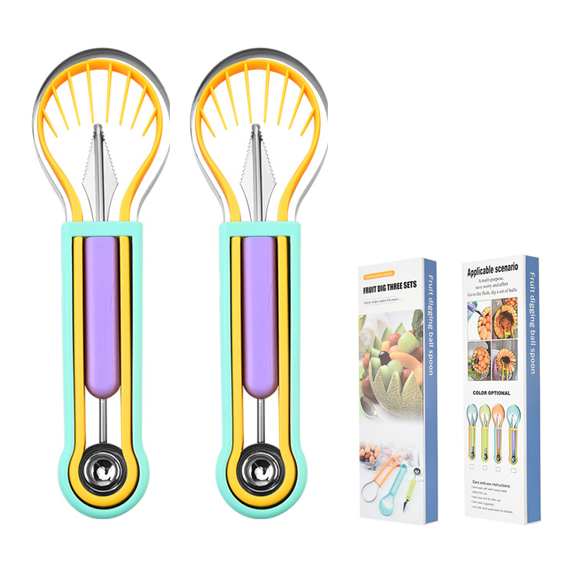 📢📢50% OFF !! ⏰Multi-Functional Fruit Melon Baller Scoop Set