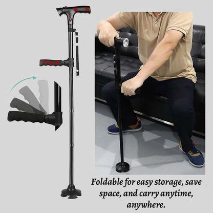 📢50% Off Now！🦯 Multifunctional Folding Cane – Safe Steps, Day & Night ⏰
