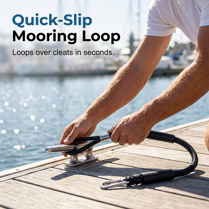 Heavy-Duty Bungee Dock Lines with Stainless Steel Clip🛥️