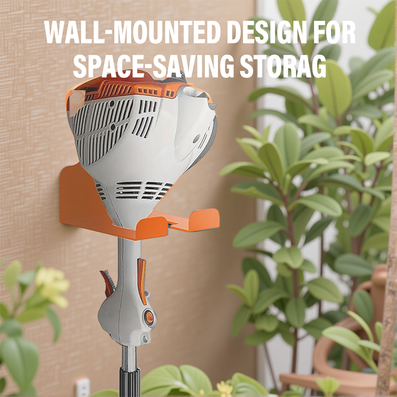 Wall-Mounted Metal Storage Rack for Grass Trimmer