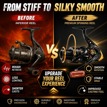 [⏰ All-Time Low Price—Today Only!] 🌀🎣 Baitrunner Spinning Reel—Dual Brake System, Quiet, Sturdy and Durable, Suitable for Predatory and Non-Predatory Fish. 💪
