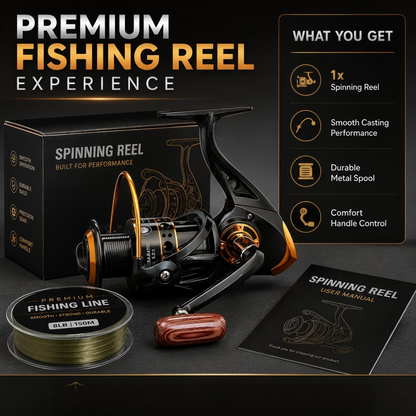 [⏰ All-Time Low Price—Today Only!] 🌀🎣 Baitrunner Spinning Reel—Dual Brake System, Quiet, Sturdy and Durable, Suitable for Predatory and Non-Predatory Fish. 💪