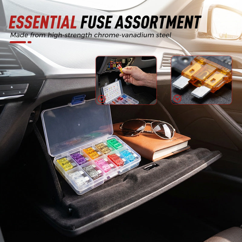 🔌300-Piece Car Fuse Kit | All Common Types • In a Storage Box