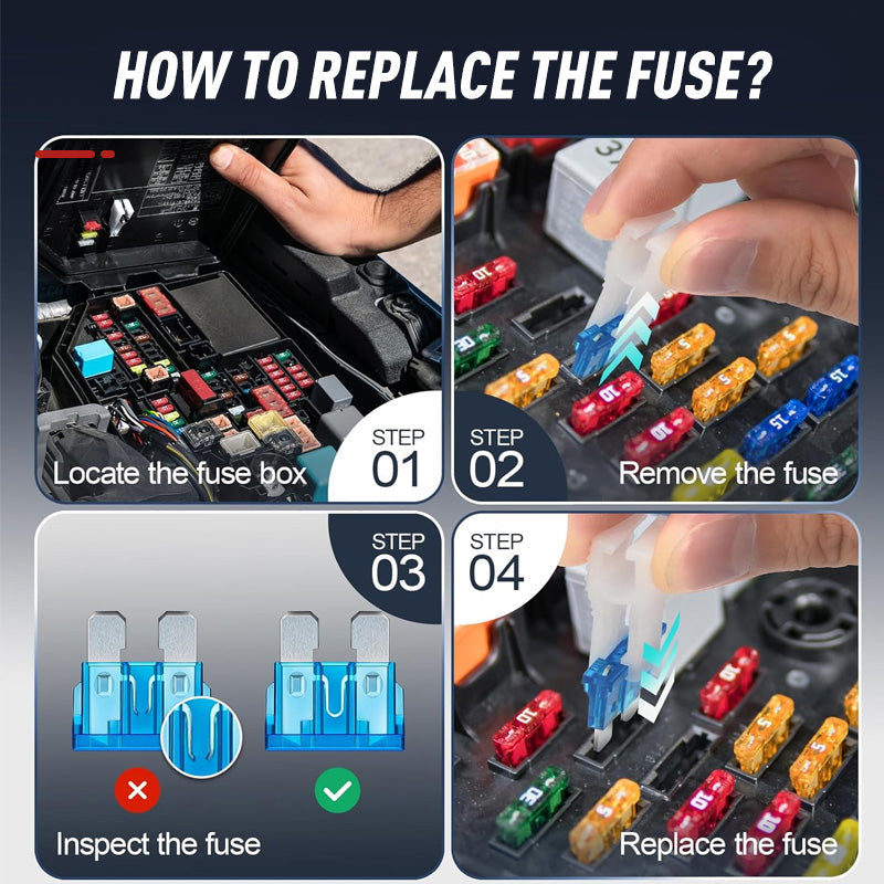 🔌300-Piece Car Fuse Kit | All Common Types • In a Storage Box