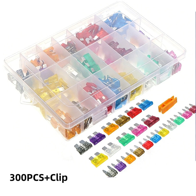 🔌300-Piece Car Fuse Kit | All Common Types • In a Storage Box