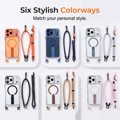 MagSafe Smartphone Case with Detachable Crossbody Neck Lanyard Strap