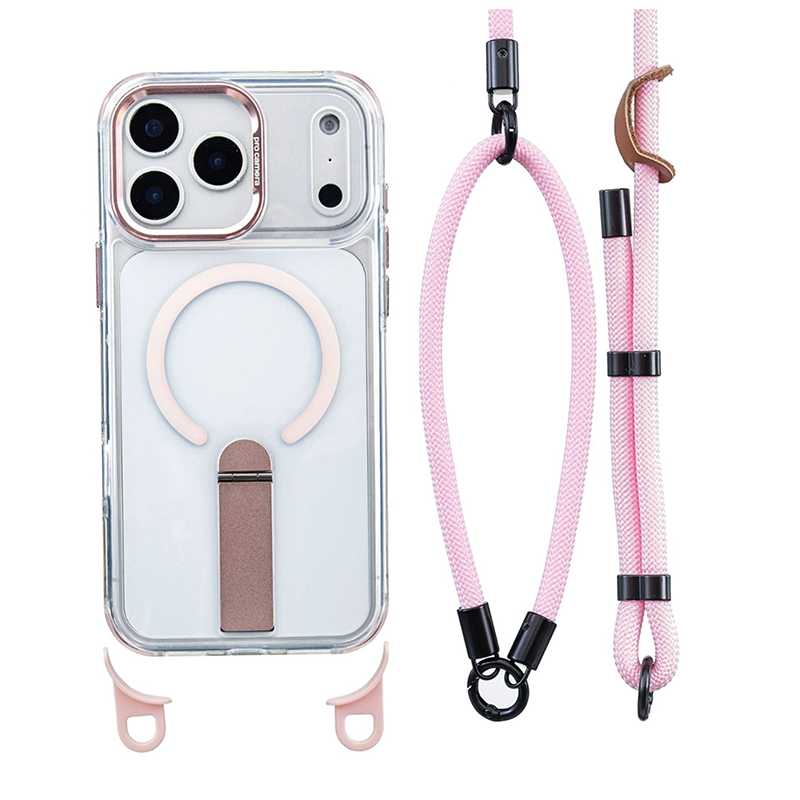 MagSafe Smartphone Case with Detachable Crossbody Neck Lanyard Strap