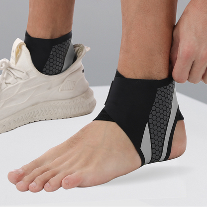 🦶 Breathable Elastic Ankle Support Brace — Adjustable Wrap-Around Ankle Stabiliser🏃‍♀️