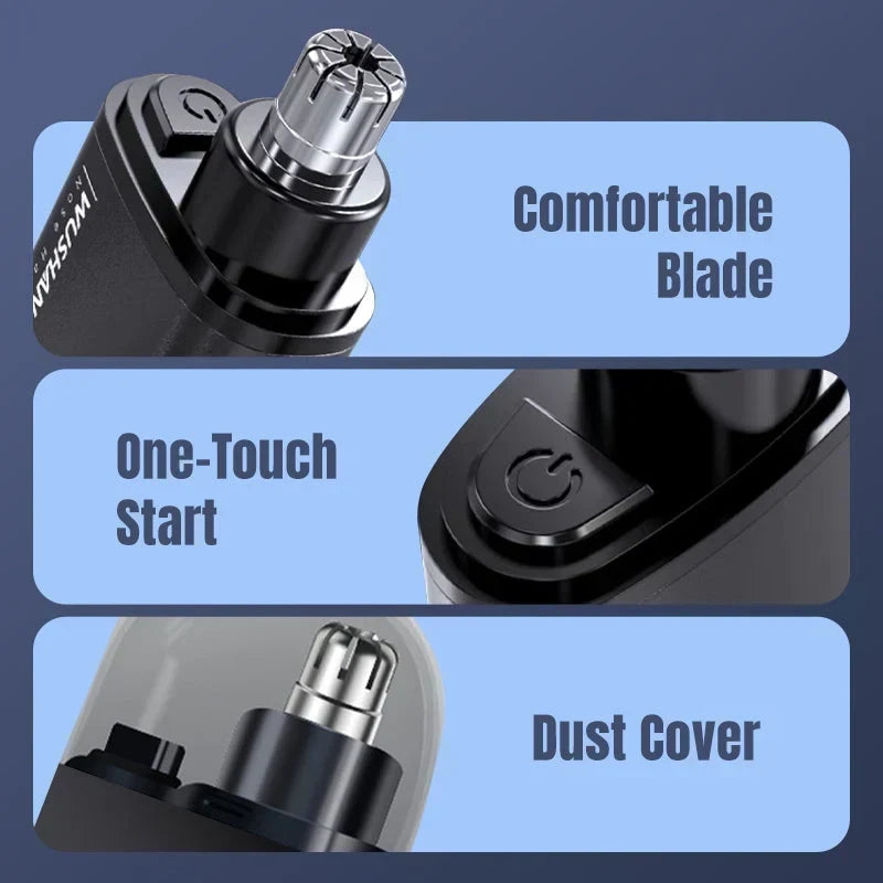 ⚡ LIMITED-TIME 50% OFF! Rechargeable Electric Nose Hair Trimmer, Portable Safe Round Head Mens Grooming Tool