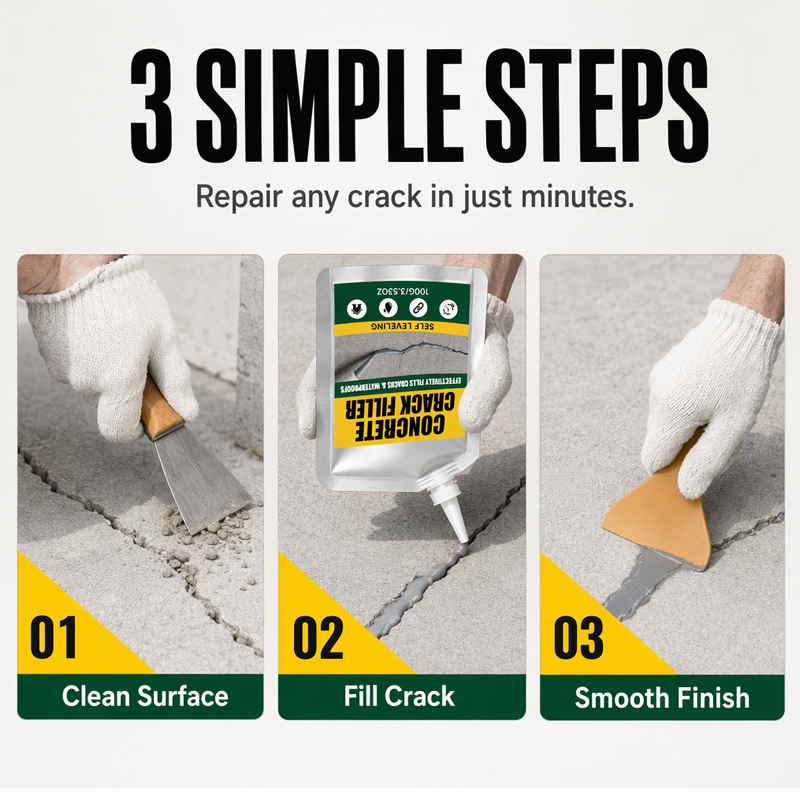 🔥Waterproof Concrete Crack Filler & Sealant