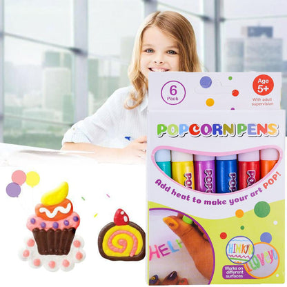 🎁🔮Magic Pen – Draw 3D with one stroke!🎄 DIY Bubble Popcorn Drawing Pens🔥