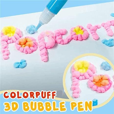 🎁🔮Magic Pen – Draw 3D with one stroke!🎄 DIY Bubble Popcorn Drawing Pens🔥
