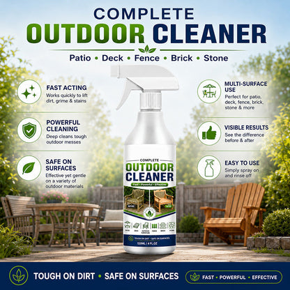 🌿 LIMITED-TIME 50% OFF! Outdoor Surface Cleaner Spray, Fast Acting Stain Remover for Patio, Wooden Furniture & Outdoor Surfaces