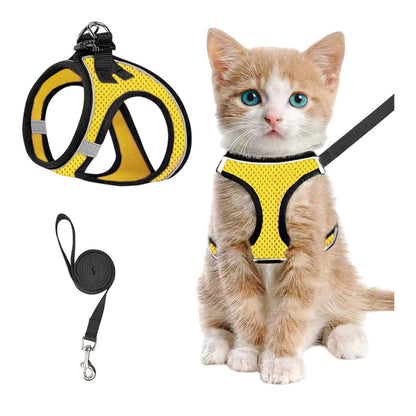 Reflective Mesh Harness and Leash Set for Cats & Small Dogs