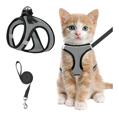 Reflective Mesh Harness and Leash Set for Cats & Small Dogs