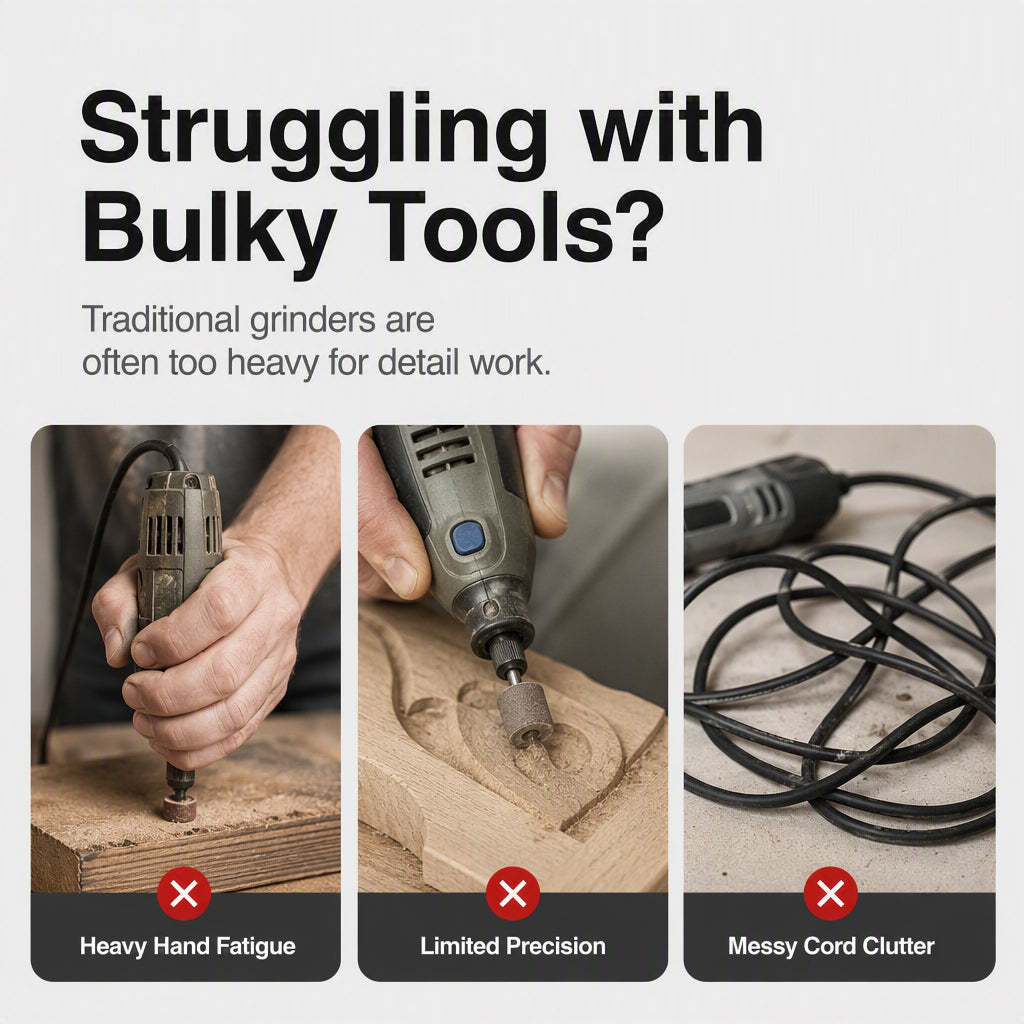 🏆 LIMITED-TIME 50% OFF! ✨Mini All-in-One Handheld Tool Set: Sanding, Polishing, and Engraving