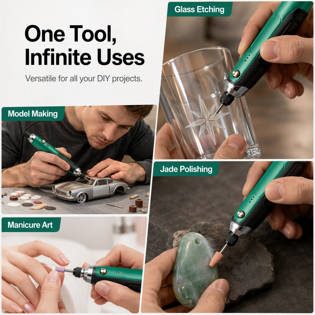 🏆 LIMITED-TIME 50% OFF! ✨Mini All-in-One Handheld Tool Set: Sanding, Polishing, and Engraving
