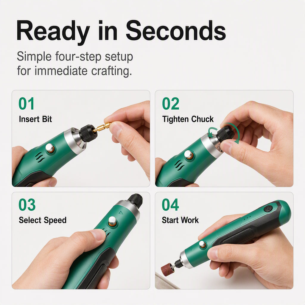🏆 LIMITED-TIME 50% OFF! ✨Mini All-in-One Handheld Tool Set: Sanding, Polishing, and Engraving