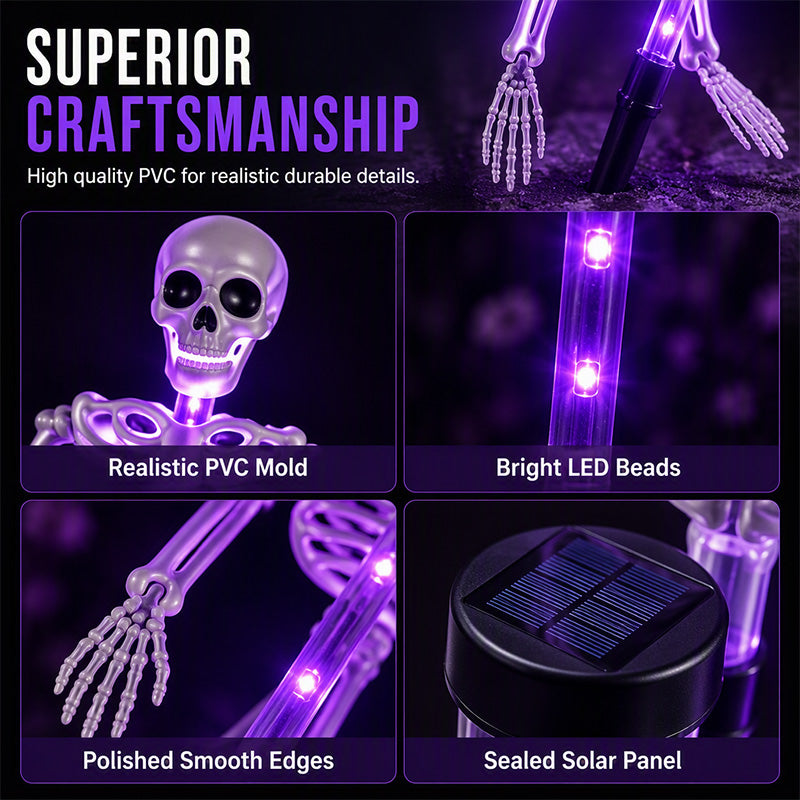 💀 Solar Skeleton Ground Stake Light for Spooky Outdoor Décor
