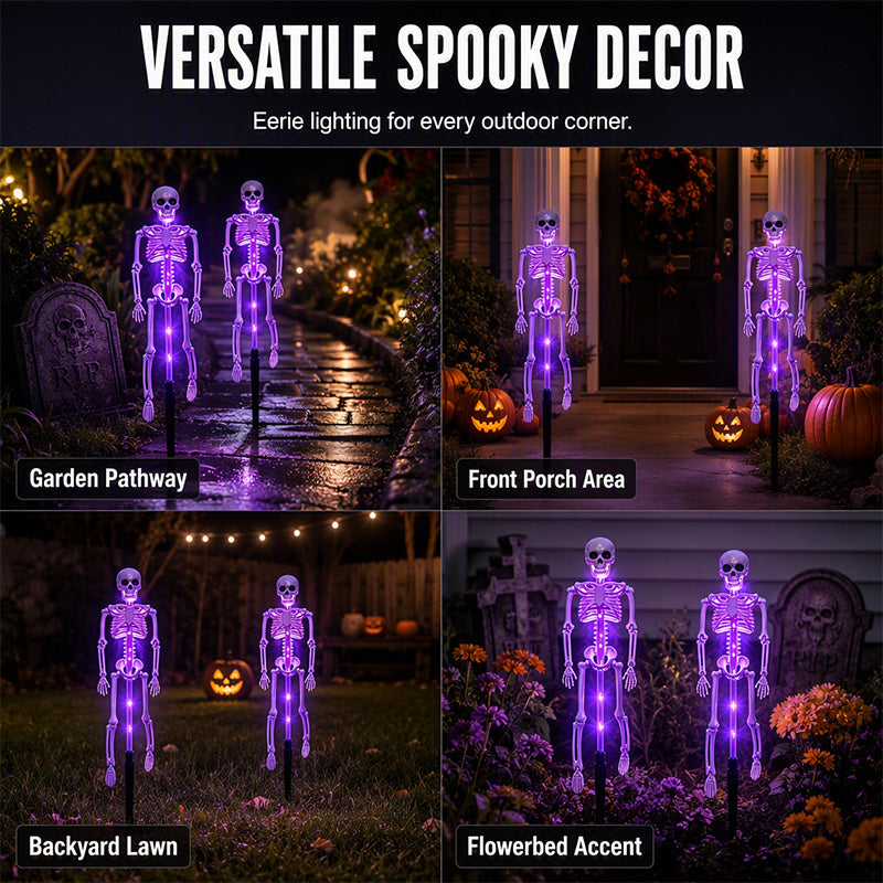 💀 Solar Skeleton Ground Stake Light for Spooky Outdoor Décor