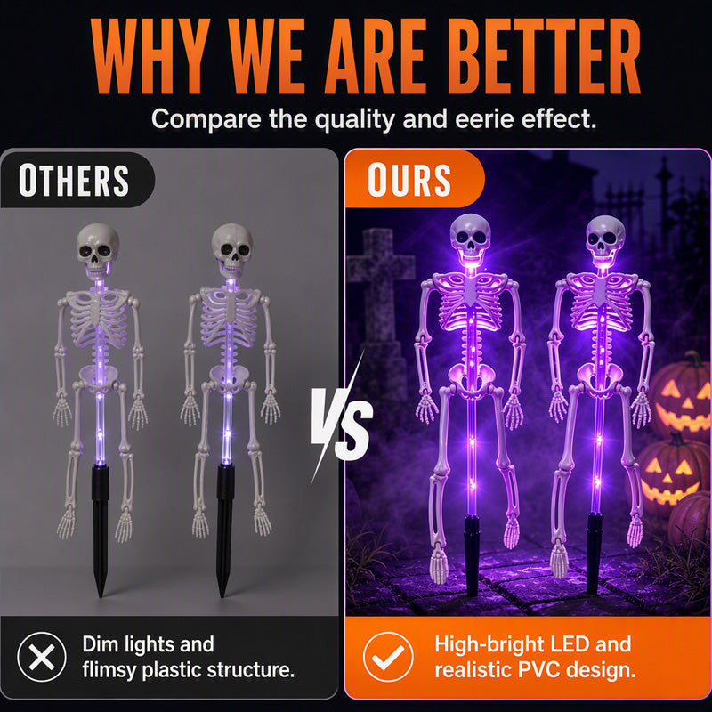 💀 Solar Skeleton Ground Stake Light for Spooky Outdoor Décor