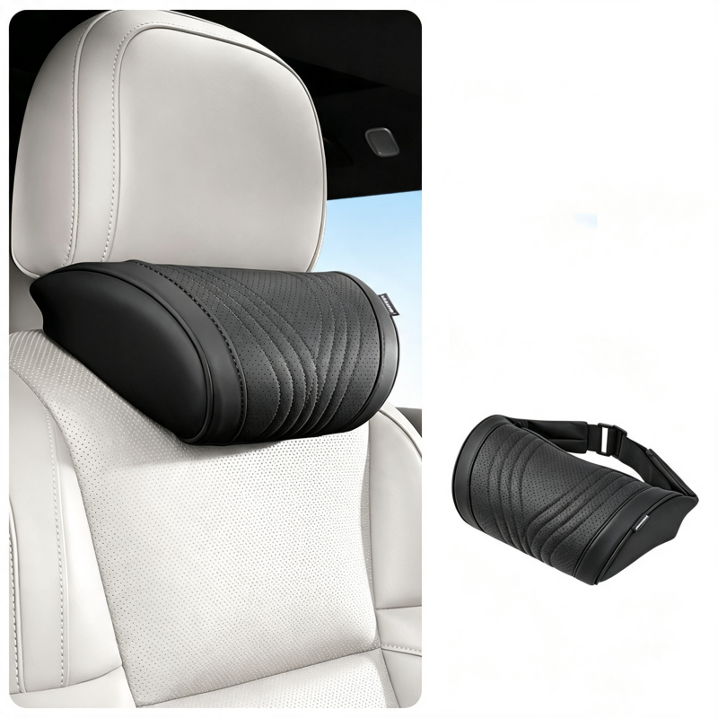 Premium Car Seat Headrest & Lumbar Support Cushion