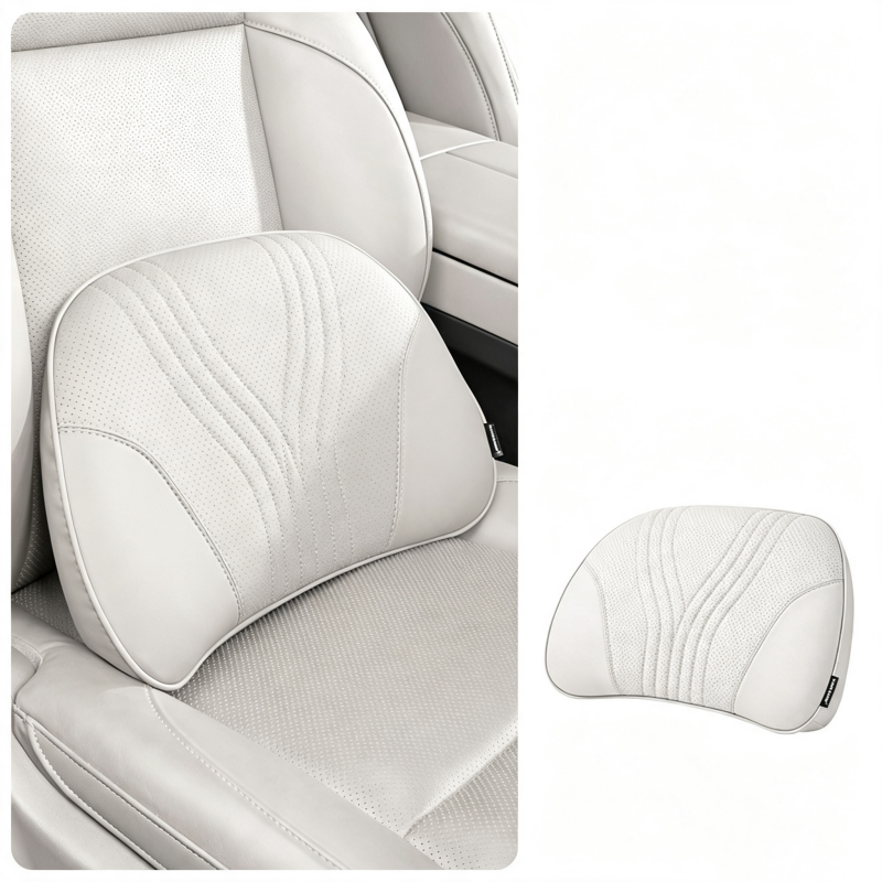 Premium Car Seat Headrest & Lumbar Support Cushion