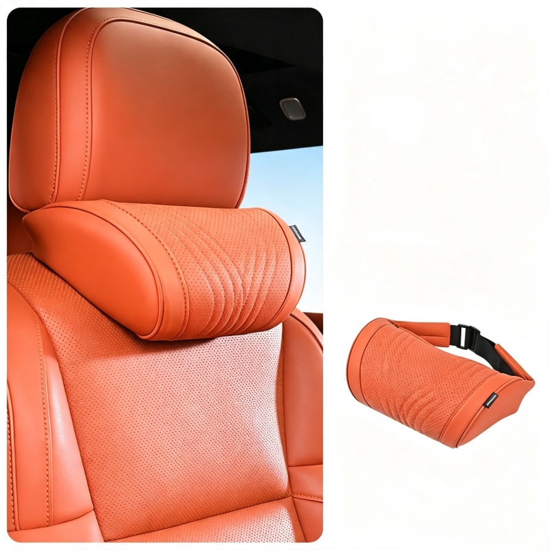 Premium Car Seat Headrest & Lumbar Support Cushion