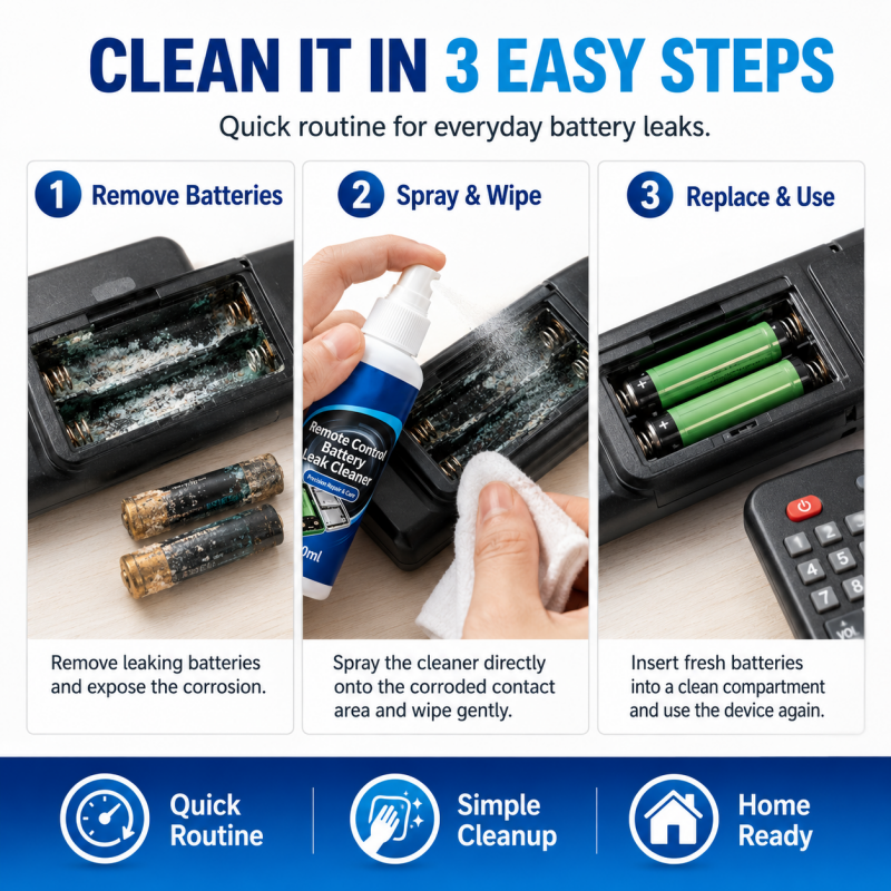 Remote Control Battery Leakage Cleaner
