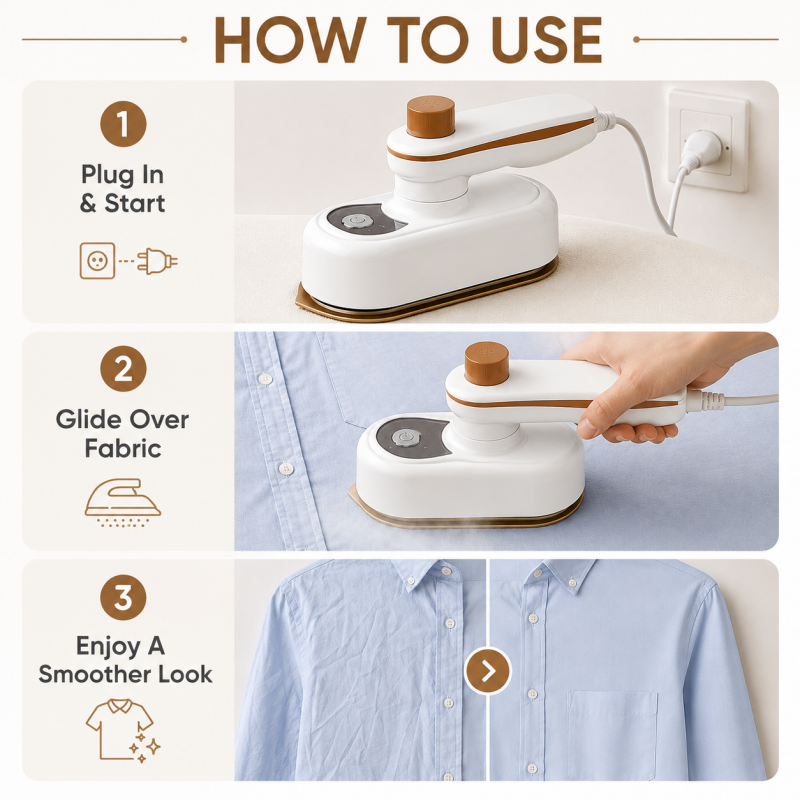 Mini Foldable Handheld Steamer for Travel