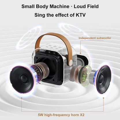 Mini Karaoke Machine for Kids with Wireless Microphones