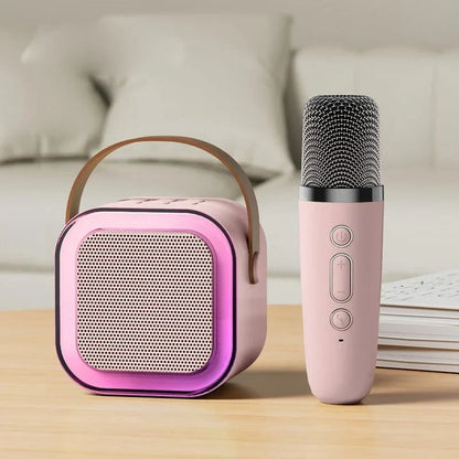 Mini Karaoke Machine for Kids with Wireless Microphones