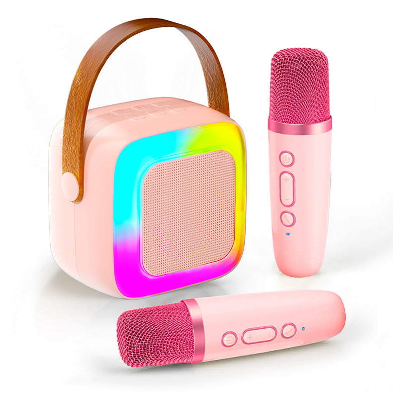 Mini Karaoke Machine for Kids with Wireless Microphones