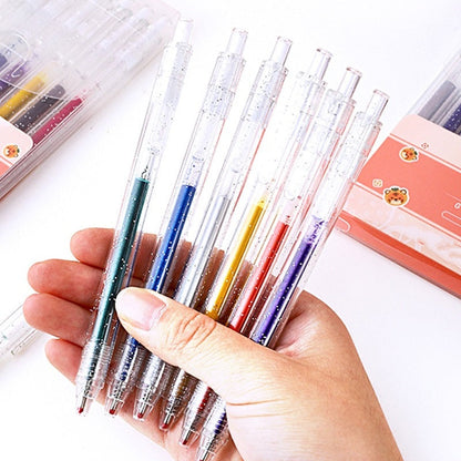 Retractable Glitter Gel Pen Set for Journaling & Drawing