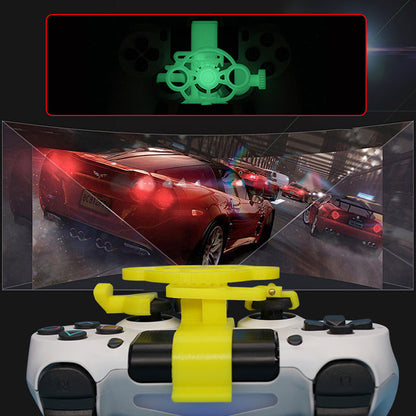 🏆🎮50% OFF NOW! PC Racing Gamepad Steering Wheel, Mini 3D Printing Racing Wheel Auxiliary Controller Attachment Compatible for Game Controllers, Improve Simulation Driving Gaming Experience