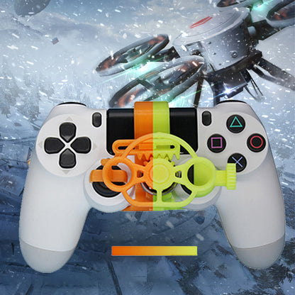 🏆🎮50% OFF NOW! PC Racing Gamepad Steering Wheel, Mini 3D Printing Racing Wheel Auxiliary Controller Attachment Compatible for Game Controllers, Improve Simulation Driving Gaming Experience
