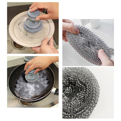 🥳HOT SALE🥳💞10K+ SOLD! Scrubber Brush ! Built-in soap, non-scratch & ergonomic. Clean pots easily – grab yours! ✅
