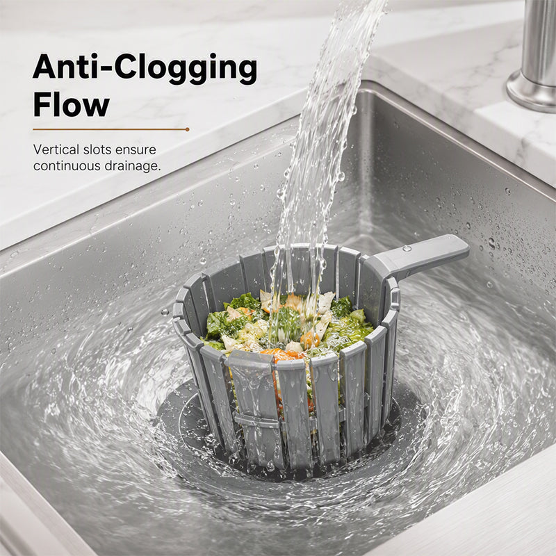 Gravity Scrape Kitchen Sink Strainer Basket